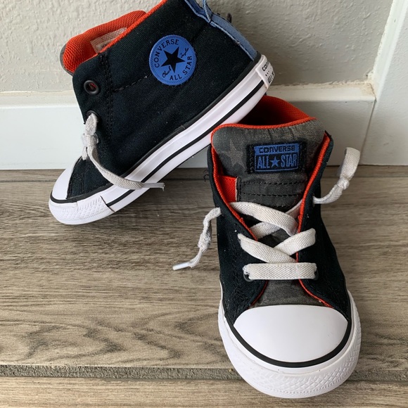 converse with logo on outside